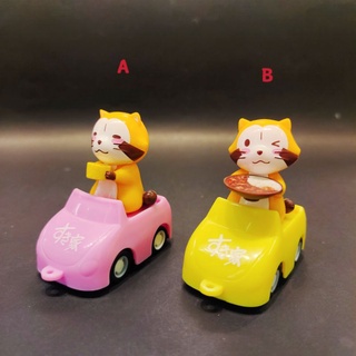 日本 絕版 限定 世界名作劇場 小浣熊 拉斯卡爾 sukiya 玩具 公仔 車子 迴力車 擺飾 可動 收藏