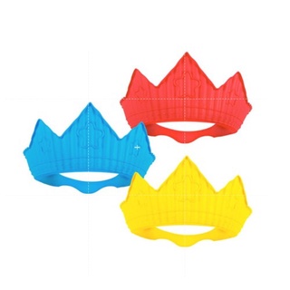 韓國sillymann 100%鉑金矽膠皇冠幼兒洗髮帽(黃/藍/紅)