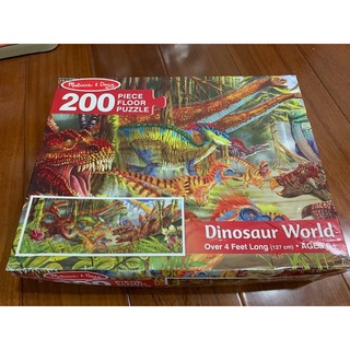 melissa & Doug 拼圖 200片 恐龍世界 大型地板拼圖