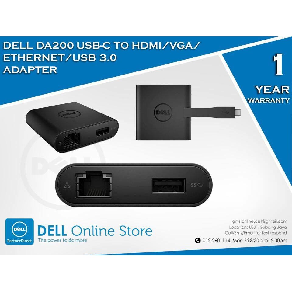 Dell Da0 轉接器usb C To Hdmi Vga Ethernet Usb3 0 Adapter 蝦皮購物