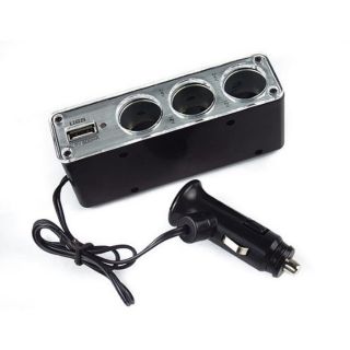 臺灣現貨 高品質 一對三車充 點煙器擴充 車用擴充器 車充USB 電壓檢測 汽車點菸器 充電器