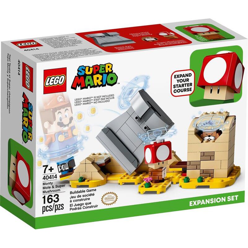 LEGO 樂高 40414 超級瑪利歐系列 土撥鼠＆超級蘑菇 全新未拆 盒況完整