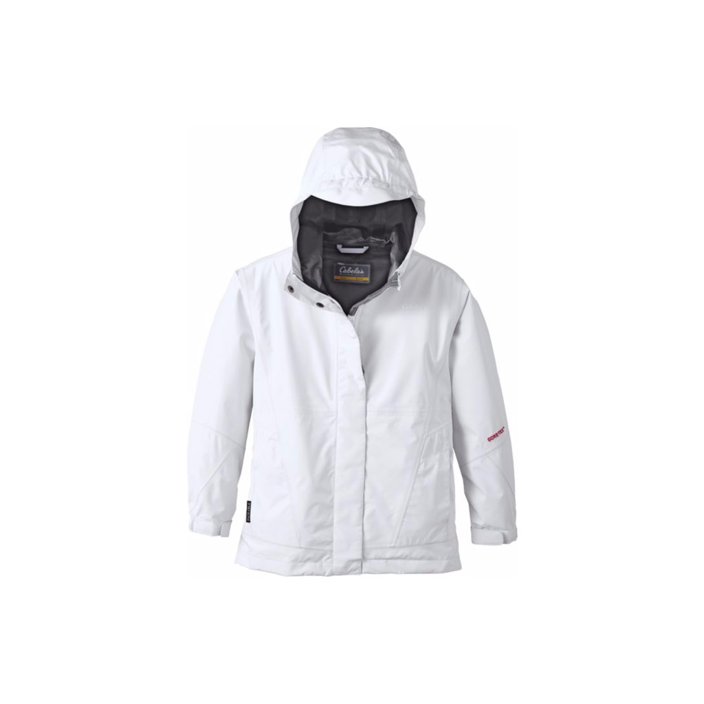 女孩款美國Cabela's GORE-TEX PacLite輕量化透氣風雨衣(雪白色)GORE TEX外套