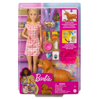 【現貨】MATTEL Barbie 芭比娃娃 初生小狗遊戲組合