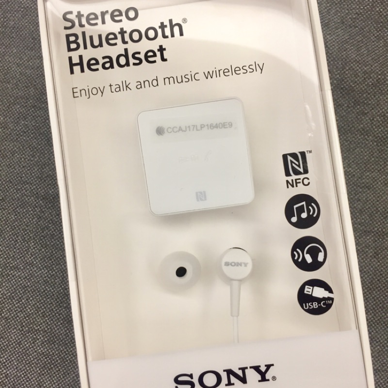 SONY SBH-24 立體聲藍牙耳機/入耳式耳機/支援NFC/Type-C充電孔原價1650元