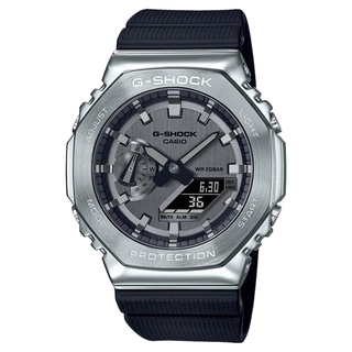 【CASIO】G-SHOCK 鋼殼版農家橡樹 銀色 現貨 GM-2100-1A 臺灣卡西歐公司貨