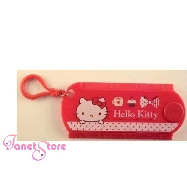 三麗鷗 凱蒂貓 摺疊雙用 (尺/鏡) Hello Kitty KT 15公分 尺 + 小鏡子 特價 961448-4