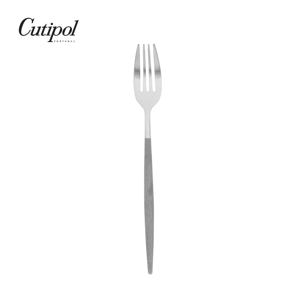【Cutipol】全新MIO系列-灰柄霧面不銹鋼-點心叉 葡萄牙手工餐具