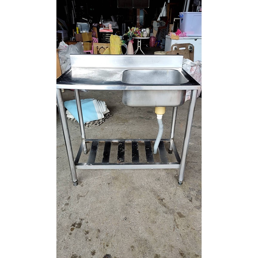 尚典中古家具 白鐵3呎單口水槽中古水槽二手水槽 蝦皮購物