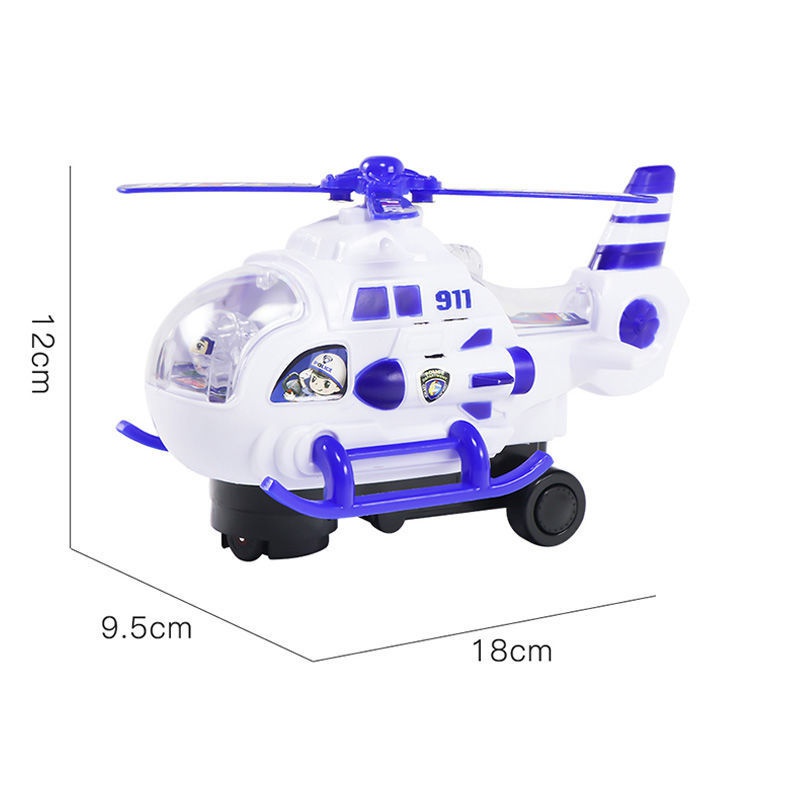 CoCo釦釦百貨商城現貨 #燈光音樂 飛機 電動萬向 直升機男孩警察玩具車 兒童玩具