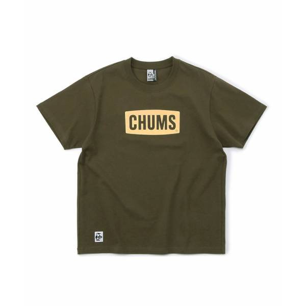 CHUMS Logo 男 美國棉短袖T恤 卡其綠 CH011833M022