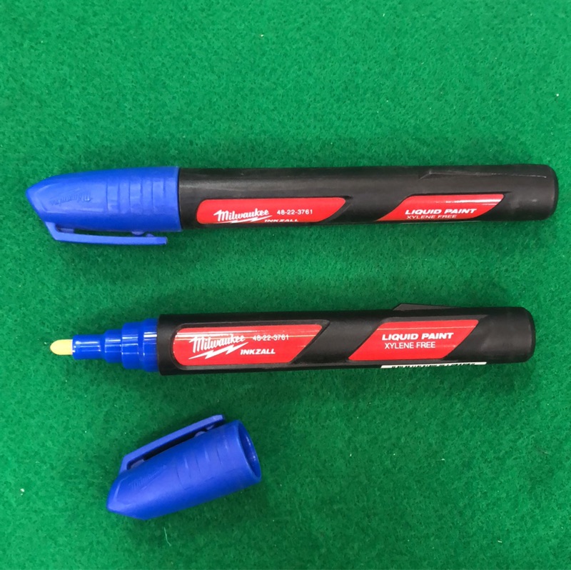 米沃奇 原廠公司貨 藍色油漆筆 48-22-3761 抗UV 耐高溫 麥克筆 奇異筆 工具筆 油性油漆筆