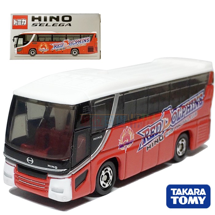 『 單位日貨 』現貨 日本正版 多美 TOMICA HINO 限定 日野 紅海豚 橄欖球隊 合金 選手 巴士 小車 收藏