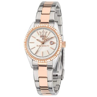 MASERATI WATCH瑪莎拉蒂手錶 R8853100504 玫瑰金銀色精鋼錶鍊錶帶款 原廠正貨