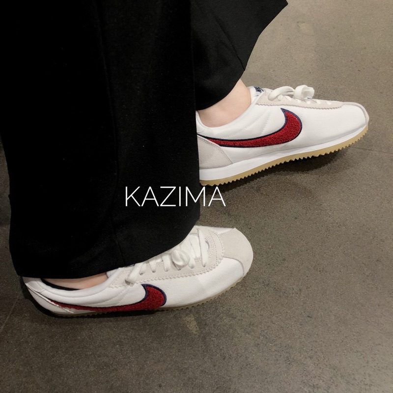 Kazima Nike Cortez 阿甘 阿甘鞋 麂皮 米白 淺灰 米白灰 膠底 焦糖底 韓國 慢跑鞋 休閒鞋