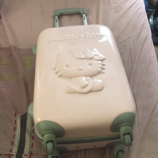 九成新硬殼立體hello kitty 輕便旅行箱