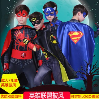 【現貨 -熱賣】英雄披風面具鬥蓬《手腕帶+腰帶》萬聖節兒童演出服裝 超人美國隊長鋼鐵人蜘蛛人奧特曼雷神蝙蝠俠