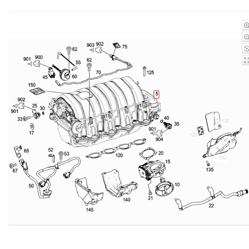 賓士 W204 C63 AMG M156 全新原廠 進氣歧管 A1561410801 需報價 請勿直接下單