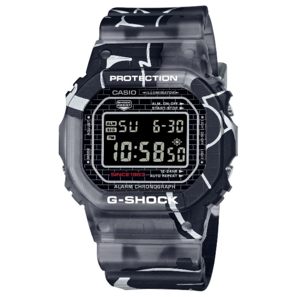 CASIO 卡西歐 G-SHOCK DW-5000SS-1 塗鴉藝術感婉表42.8mm