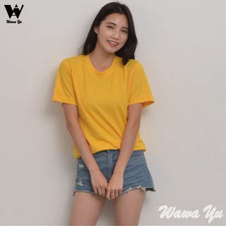 素色T恤-TopCool-黃色-女中性版 (尺碼XS-3XL) [Wawa Yu品牌服飾]