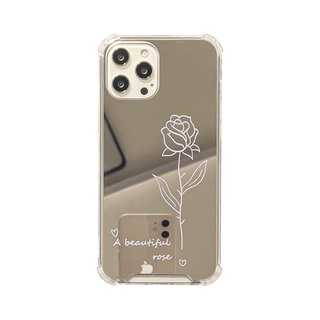 極簡ins藝文適用mini蘋果14promax手機殼鏡面iphone16保護套xsmax全包xr新款軟殼矽膠11pro女