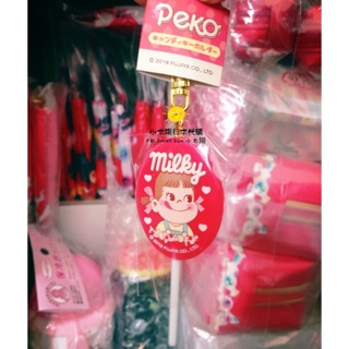 《現貨》日本限定 不二家 FUJIYA 牛奶妹 Peko 棒棒糖造型吊飾 鑰匙圈（紅/粉）
