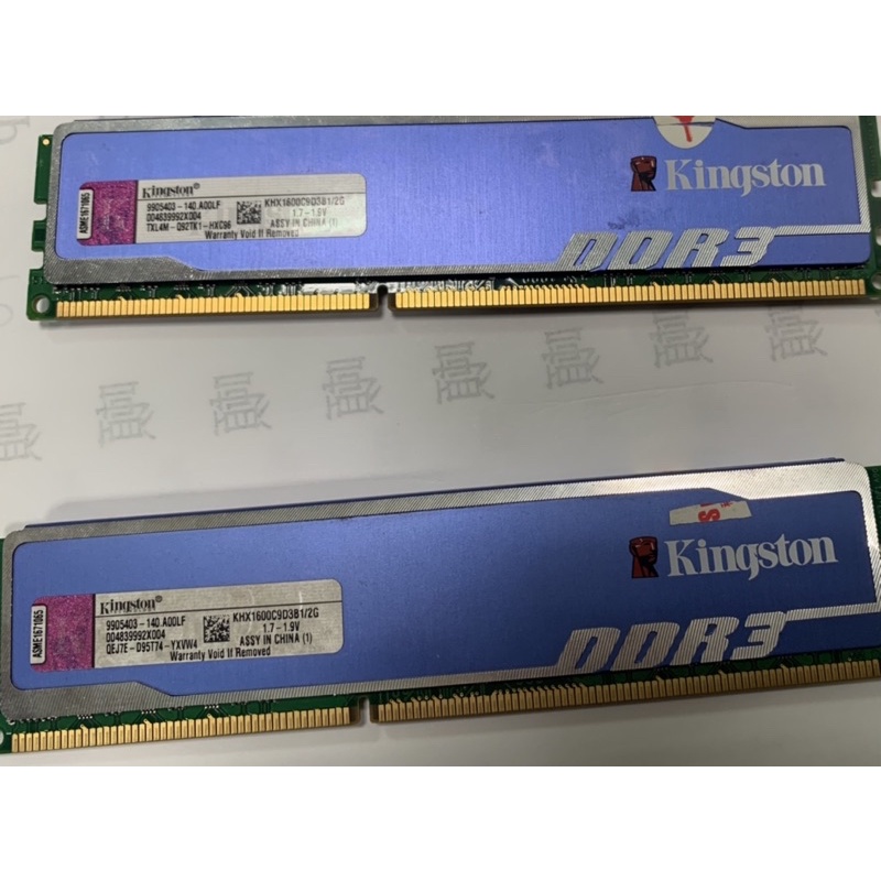 （ 二手）金士頓DDR3-1600*2gx2