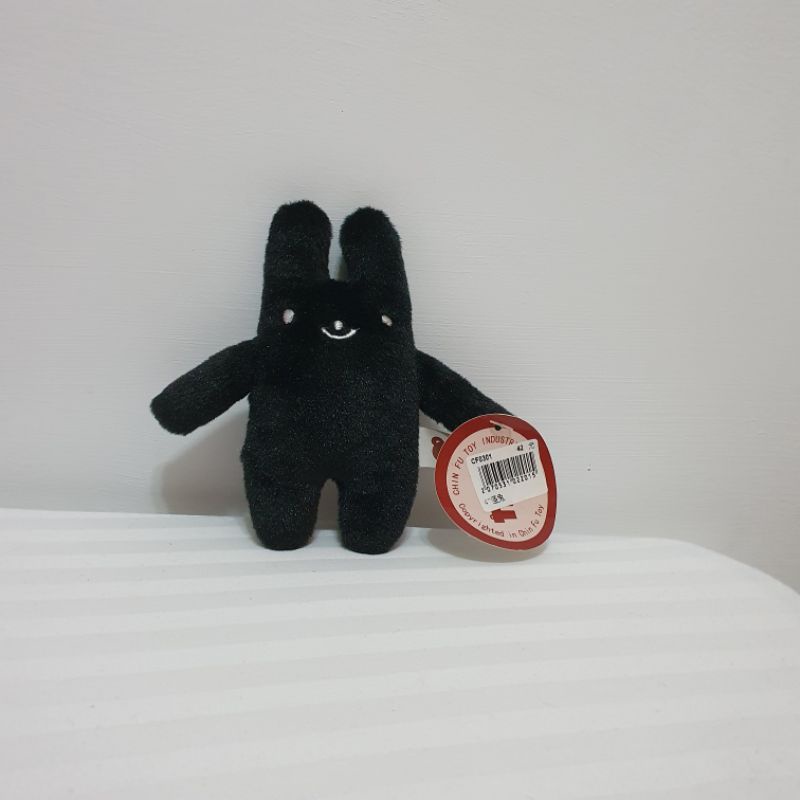 4” 4吋怪兔 綿綿兔 兔子玩偶 娃娃 吊飾 (黑色)