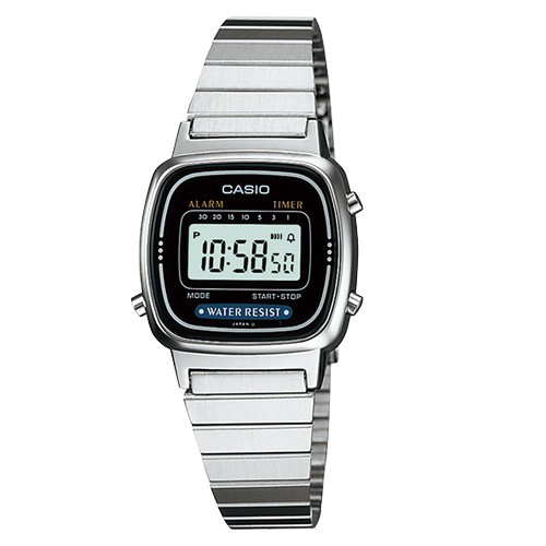 【CASIO】LA670WA-1 復古造型小電子錶/經典百搭/女用款/24mm【第一鐘錶】