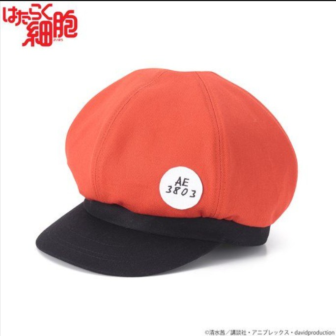 【預購】工作細胞 紅血球 報童帽 帽子 はたらく細胞 赤血球デザインキャスケット