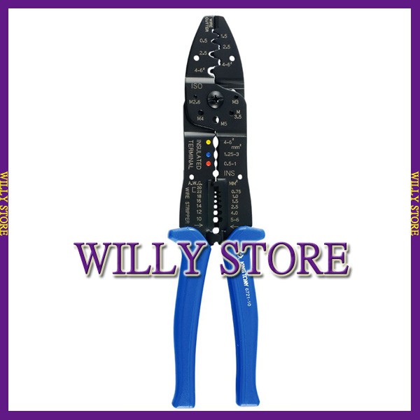 【WILLY STORE】KING TONY 6721-10 壓接絕緣端子 壓接剝線鉗 壓接鉗 切斷電線 壓著端子鉗 | 蝦皮購物