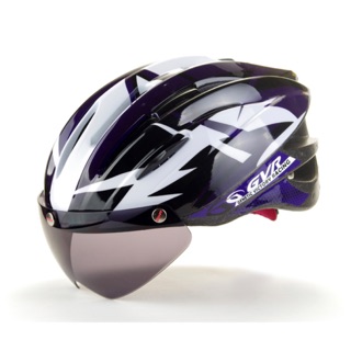 鑫揚百貨商城 買二送一 GVR 磁吸式 安全帽 G203v 紫色 自行車 安全帽 附墨鏡片 送頭巾 免運
