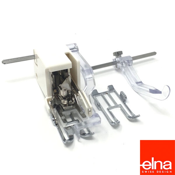 瑞士 elna 縫紉機壓布腳 7mm 均勻送布壓布腳及導縫器組合