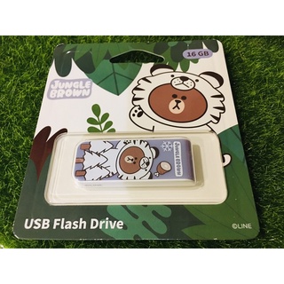 全新。宇瞻科技Apacer。Jungle Brown 16G USB。老虎熊大隨身碟。Line Friends USB