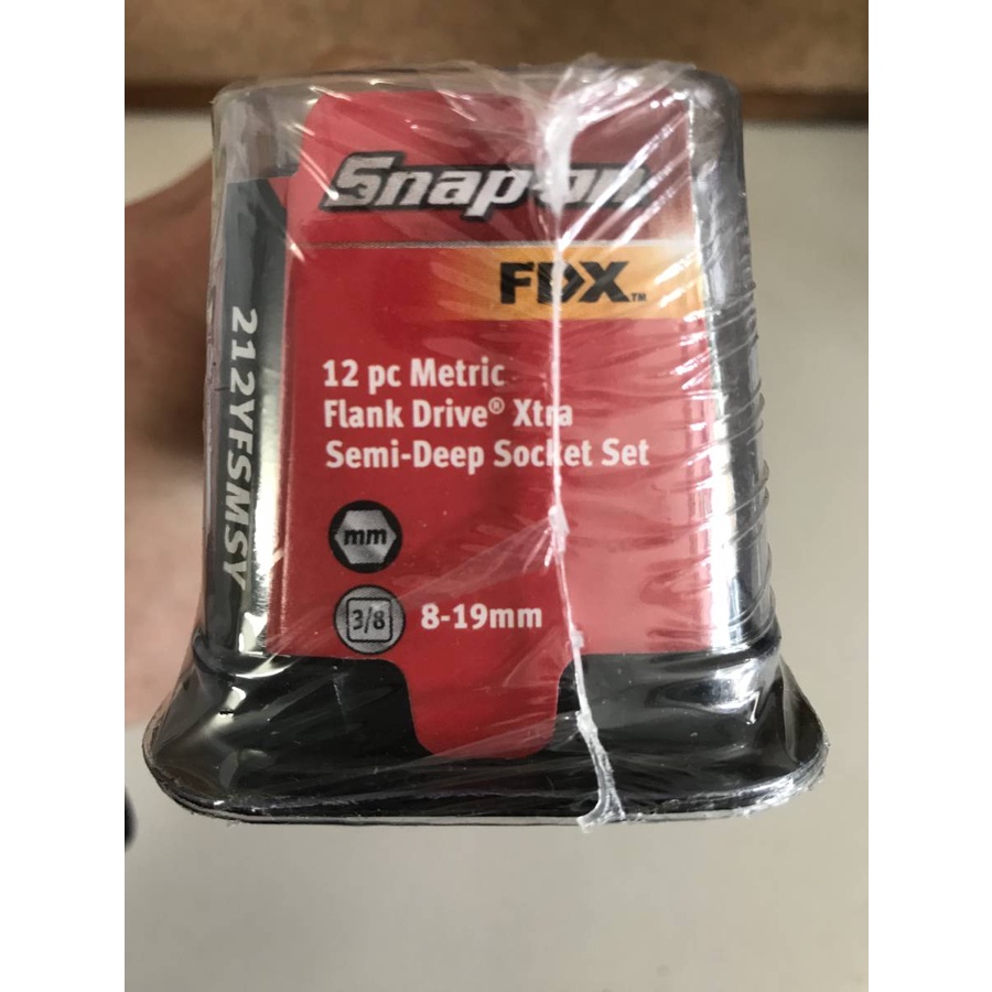 【預訂商品】全新Snap-on 3/8 半深套筒套裝(8-19mm型)公制套筒套裝 12 件組