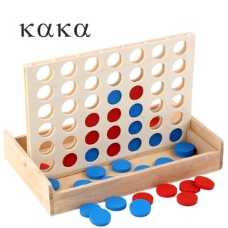 立體四連棋四子游戲棋 兒童益智早教多人玩具木製盒裝多色【KAKA】