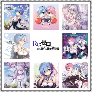 ★ Re:zero - 動漫 Rem Ram Emilia 眼鏡清潔劑 ★ 1 件眼鏡清潔布用於鏡頭手機螢幕清潔濕巾