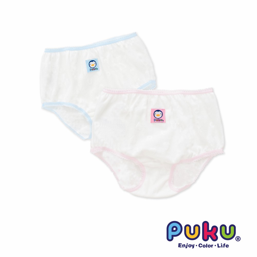 PUKU藍色企鵝 女童緹花內褲(2入)