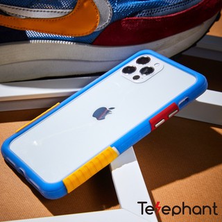 官方直營賣場-太樂芬telephant RENMD 透藍框 黃銀堆疊色塊 透OG藍 iphone12全型號提供