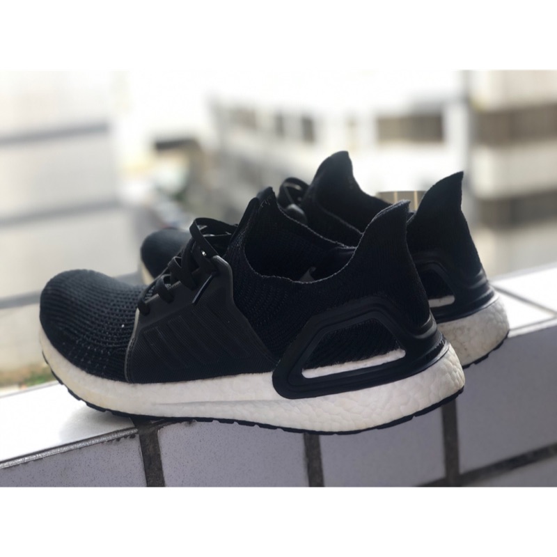 ADIDAS ULTRABOOST 19 M 男 G54009 黑網布編織 白BOOST 慢跑鞋