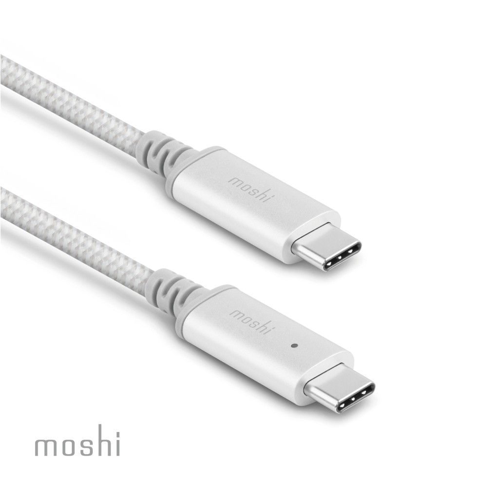 Moshi Integra 強韌系列 USB-C 充電線 編織線（Smart LED款, 2m）type-C
