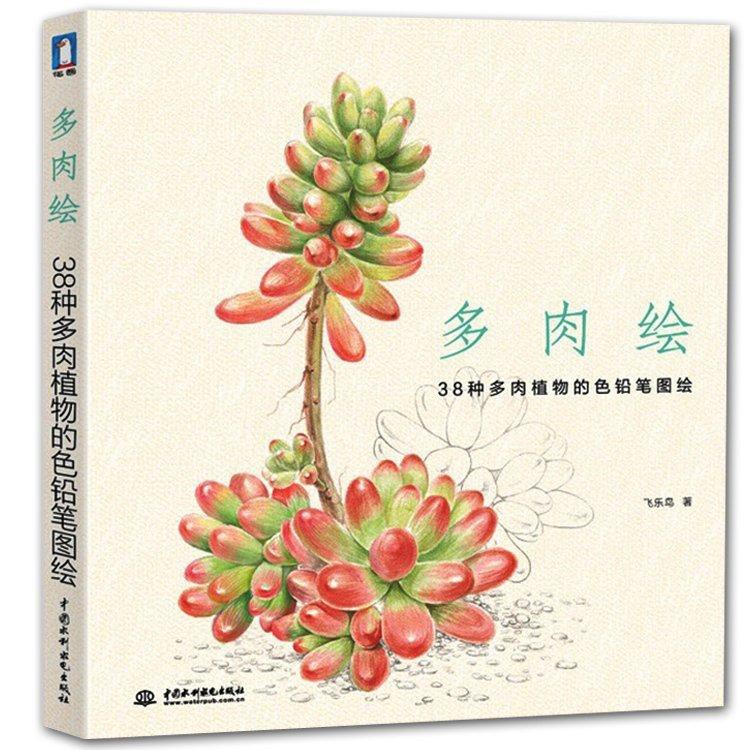 圖書 藝術 現貨多肉繪 38種多肉植物的色鉛筆圖繪飛樂鳥繪畫教程鉛筆繪畫教程書多肉畫法邂逅文藝的桌面綠植多肉繪
