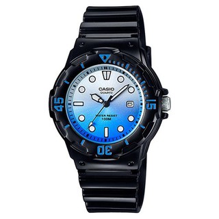 【CASIO】雙色漸層運動潛水風格腕錶-黑X白X藍(LRW-200H-2E)正版宏崑公司貨