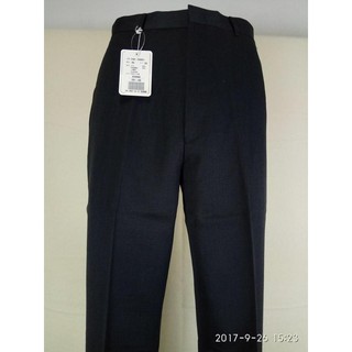 西裝褲 平價服飾 台灣製造冬季高級羊毛素面鐵灰色「平面西裝褲」舒適保暖248-66801-86(29-40)免費修改