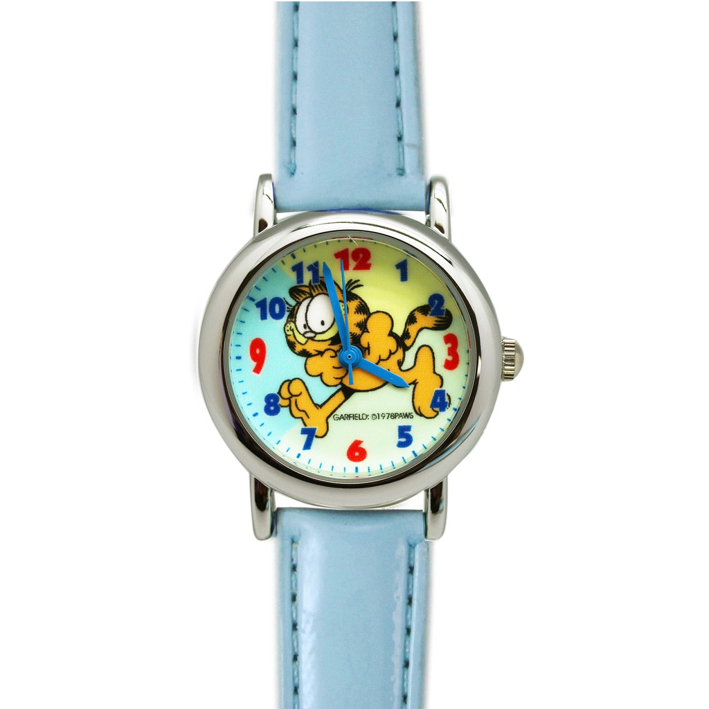 卡漫城 - 加菲貓 皮革 手錶 錶帶會變動 Garfield 可愛 卡通錶 女錶 兒童錶