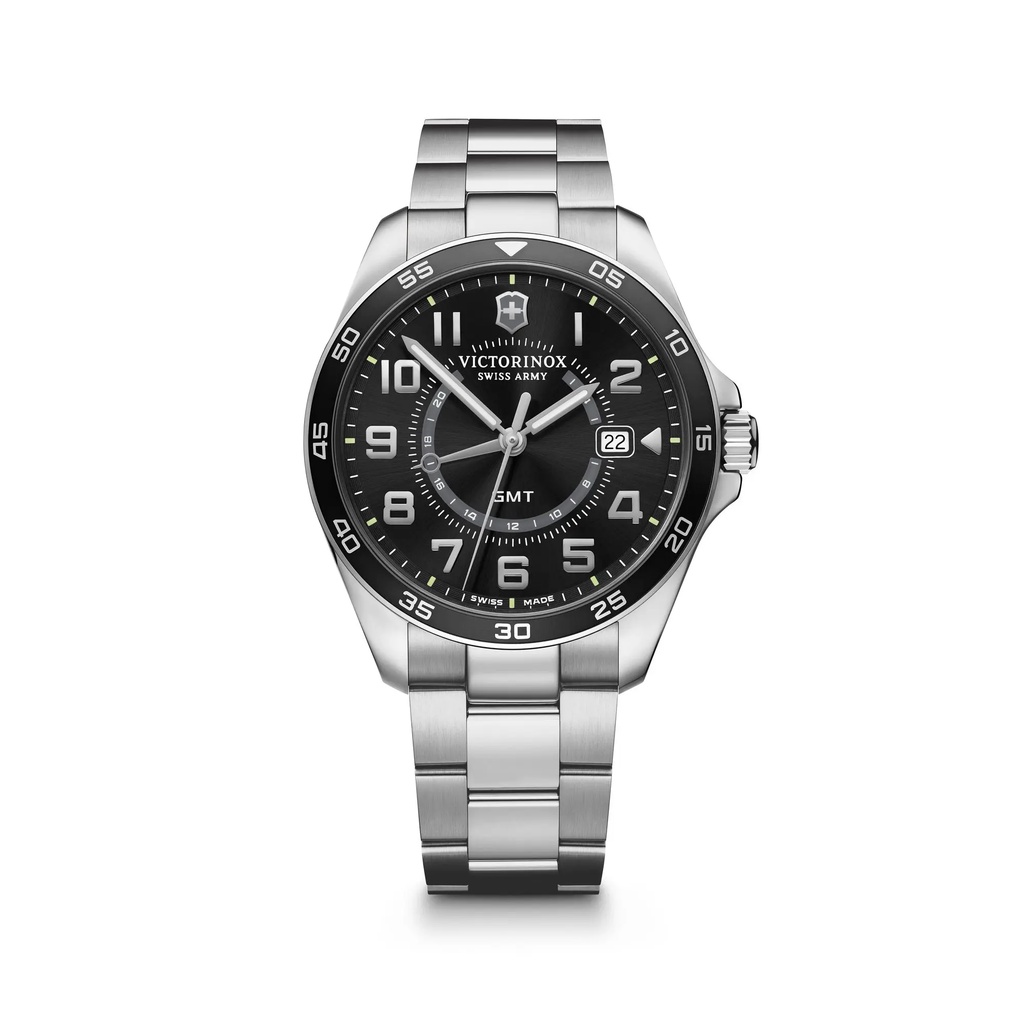 VICTORINOX 瑞士維氏 (VISA-241930) FieldForce Classic GMT兩地時間顯示腕錶