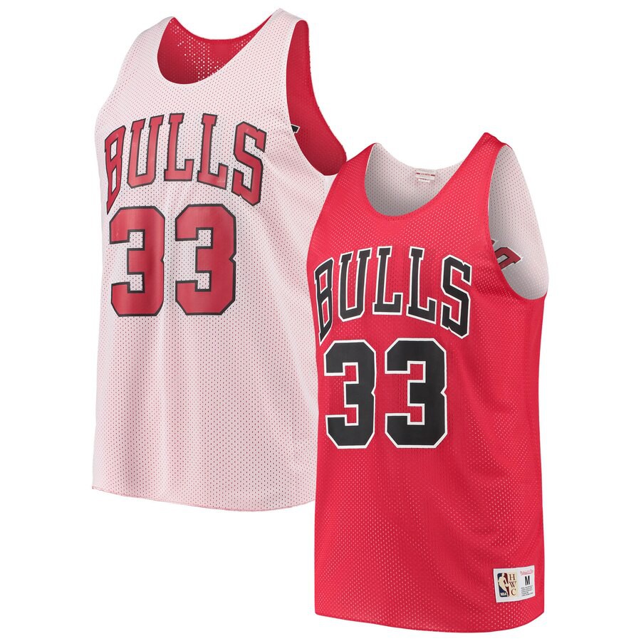 騎士風~ Mitchell &amp; Ness NBA 雙面練習球衣 Scottie Pippen 公牛隊