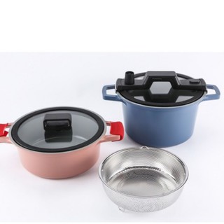 Neoflam Smart Cook系列低壓悶煮鍋雙鍋組(電磁底) 贈蒸籠+矽膠套 (含運)