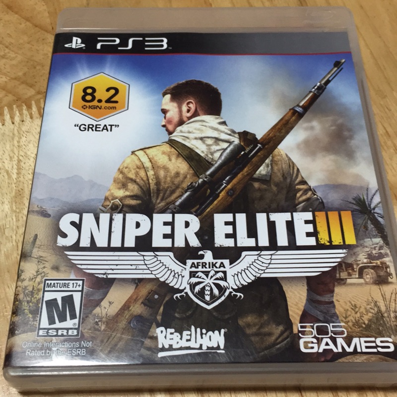 ｛胖｝Ps3遊戲-【英】狙擊之王3 sniper elite 3 盒書完整//賣編123