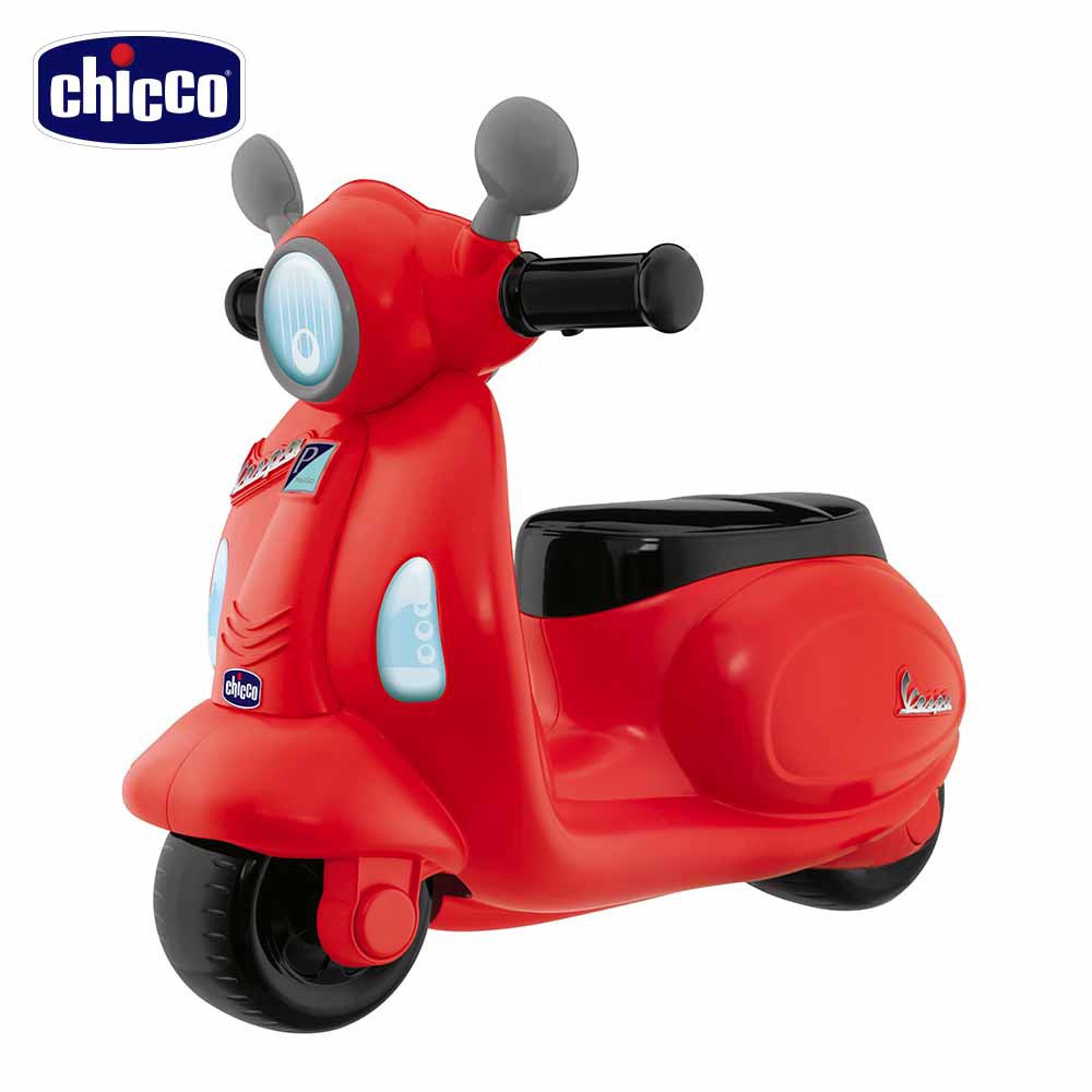 chicco-偉士牌摩托滑步車 (紅/粉紅/白)